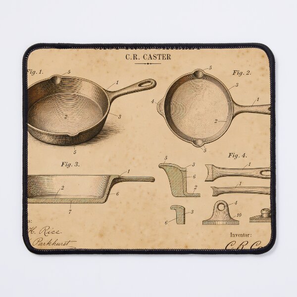 Item preview, Cast Iron Skillet Patent Print · Vintage Technical Wall Art · Kitchen Gift designed and sold by Savannah North.