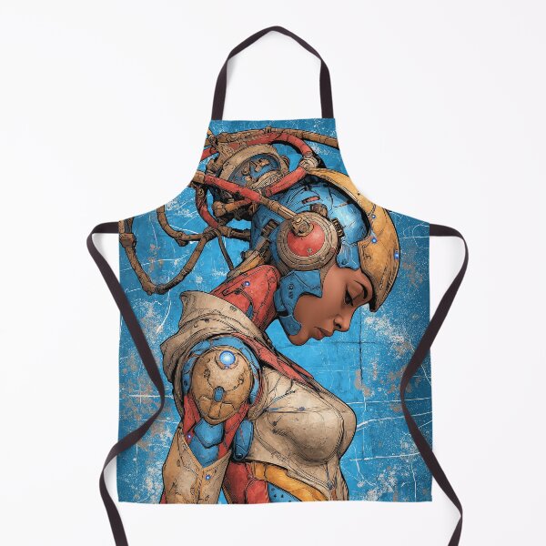 Item preview, Futuristic Cybernetic Woman in Colourful Sci-Fi Armour designed and sold by AI-lineDesign.