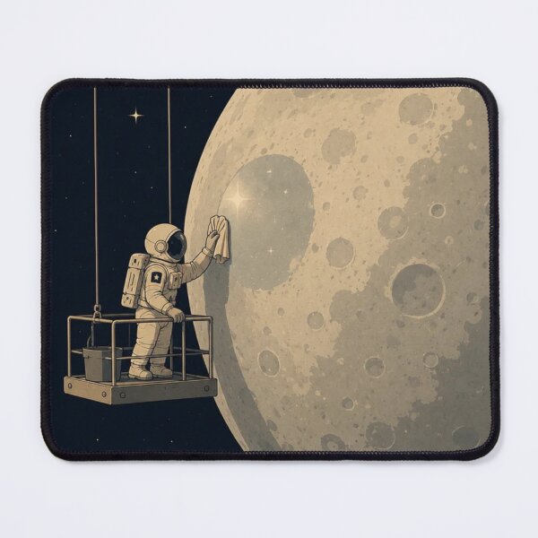 Item preview, Moon Maintenance Astronaut Poster designed and sold by Creative_Canvas.