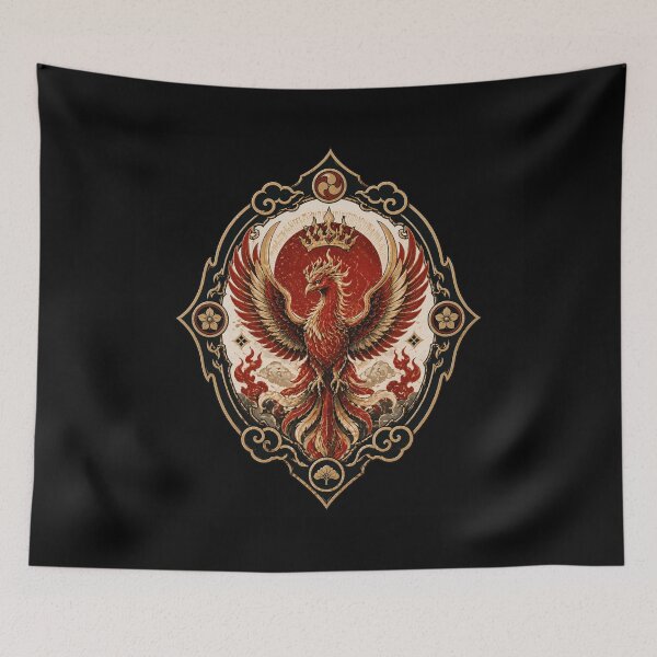 Item preview, Hōō Flame Crown Seal – Japanese Phoenix Emblem designed and sold by OblivionRise.