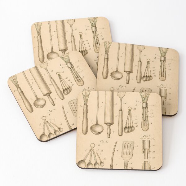Item preview,  Kitchen Implements Patent Print · Vintage Portrait Wall Art · Chef Gift designed and sold by Savannah North.