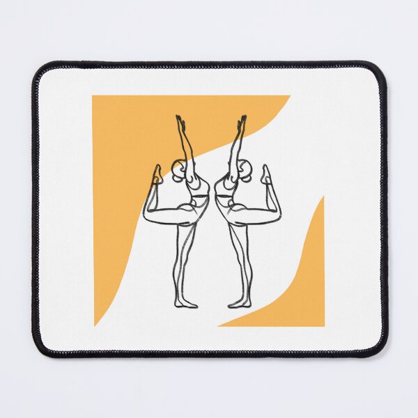 Item preview, Minimalist Yoga Line Art Abstract Female Balance Pose Illustration designed and sold by asudesign.