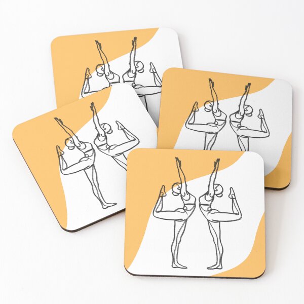 Item preview, Minimalist Yoga Line Art Abstract Female Balance Pose Illustration designed and sold by asudesign.
