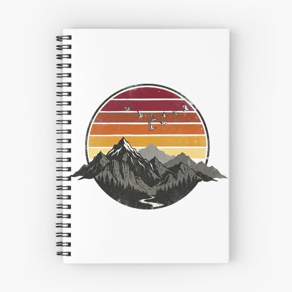 Item preview, Retro Mountain Wilderness Sunset Distressed Badge designed and sold by InfiniteOrbit.
