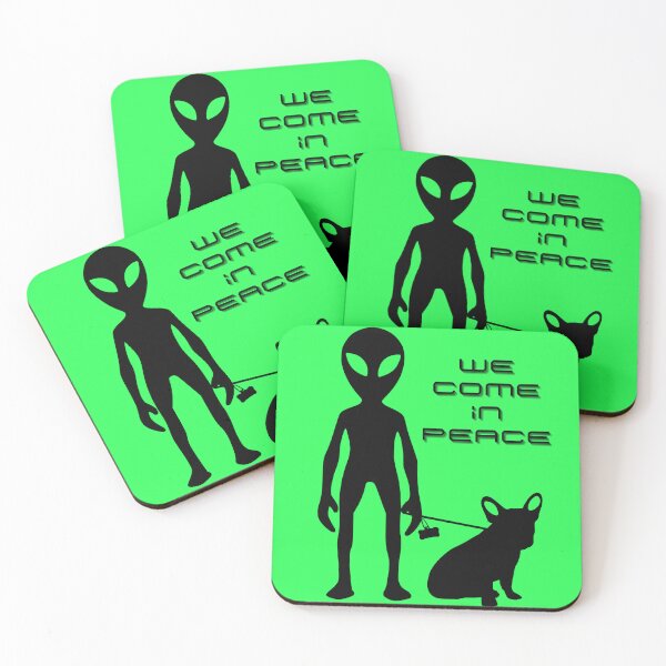 Item preview,  Alien walking A Frenchie - we come in peace - French Bulldog - Ears and Eyes - Frenchie gift designed and sold by smooshfaceutd.