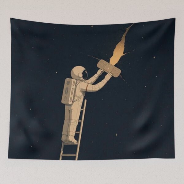 Item preview, Astronaut Repairing The Night Sky designed and sold by Creative_Canvas.