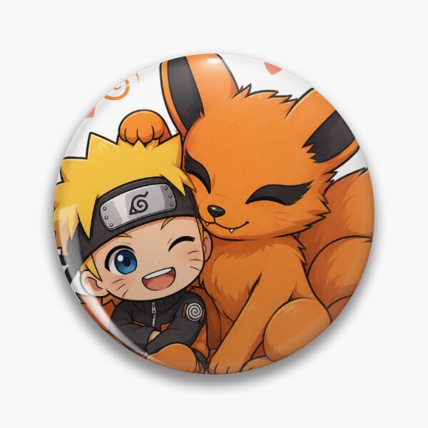 Item preview, Cute Chibi Naruto and Kurama Sticker | Kawaii Anime Fox Friendship Art designed and sold by VashudevDesigns.