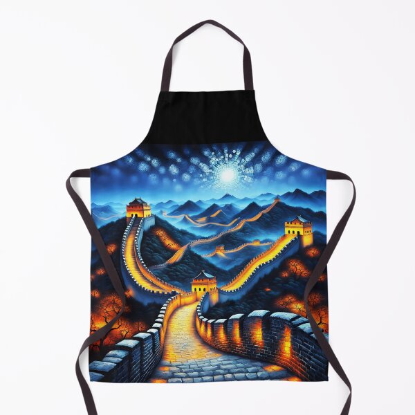 Item preview, Great Wall of China Digital Art – Epic Ancient Landscape Illustration designed and sold by EmeraldeaArt.