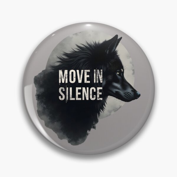 Item preview, Move In Silence Dark Wolf Motivational Streetwear Typography Design designed and sold by Vajid Designs .