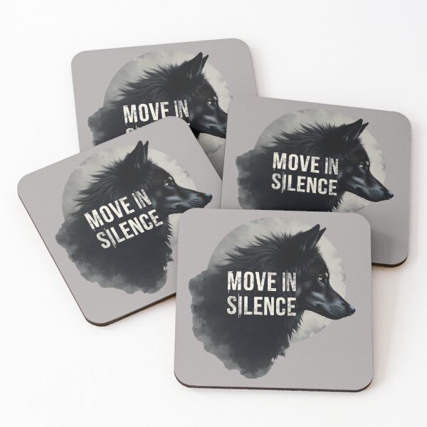 Item preview, Move In Silence Dark Wolf Motivational Streetwear Typography Design designed and sold by Vajid Designs .