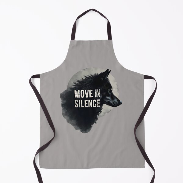 Item preview, Move In Silence Dark Wolf Motivational Streetwear Typography Design designed and sold by Vajid Designs .
