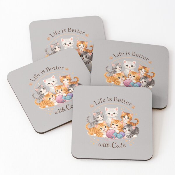 Item preview, LIfe is Better With Cats Home is Where The Cat is designed and sold by MalwasBasket.