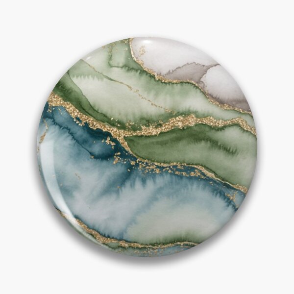 Item preview, Elegant Ocean Agate with Gold Veins - Coastal Marble designed and sold by Ed & Harmony.