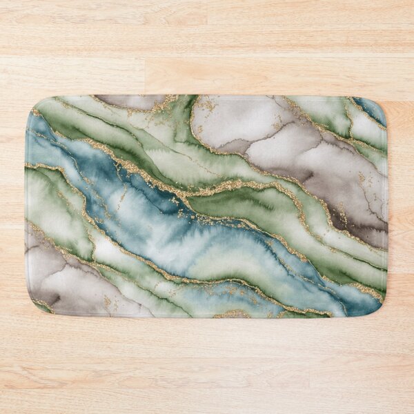Item preview, Elegant Ocean Agate with Gold Veins - Coastal Marble designed and sold by Ed & Harmony.
