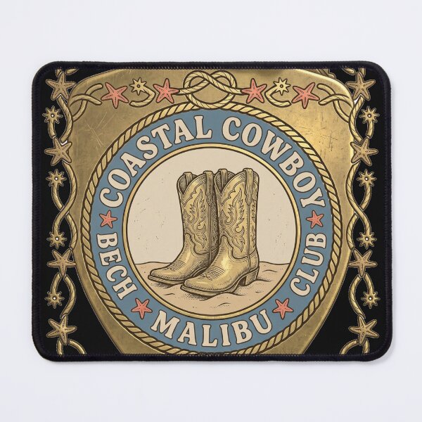 Item preview, Vintage Coastal Cowboy Malibu Key Tag designed and sold by CRAZY&ART.