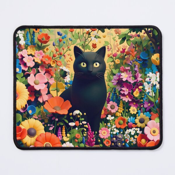 Item preview, Klimt Cat in Flower Garden  designed and sold by Vicky Brago-Mitchell®.