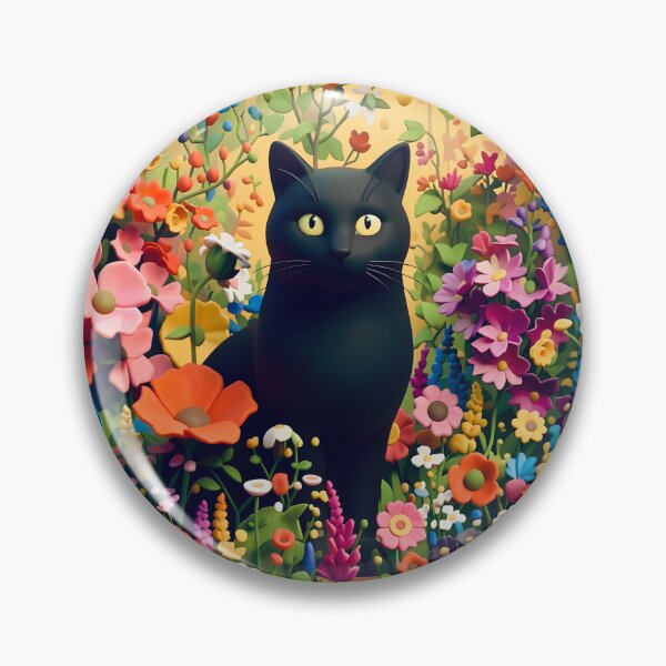 Item preview, Klimt Cat in Flower Garden  designed and sold by Vicky Brago-Mitchell®.