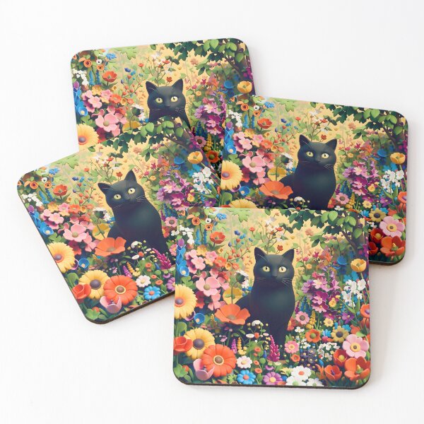 Item preview, Klimt Cat in Flower Garden  designed and sold by Vicky Brago-Mitchell®.