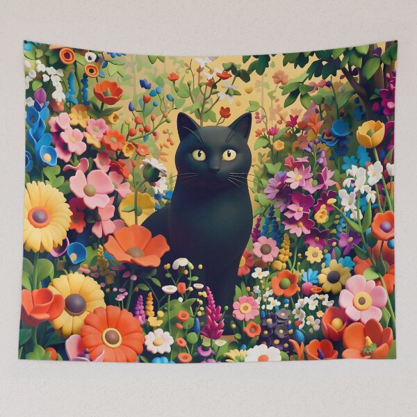 Item preview, Klimt Cat in Flower Garden  designed and sold by Vicky Brago-Mitchell®.