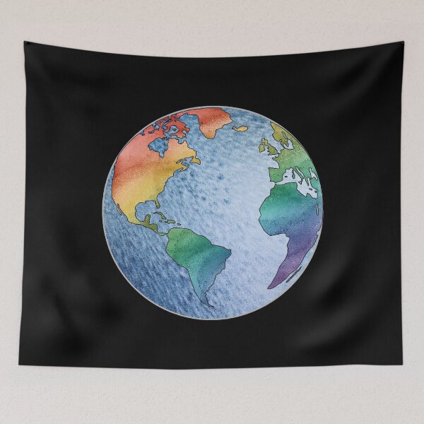 Item preview, Rainbow Pride Flag Globe designed and sold by Qweird Artistry.