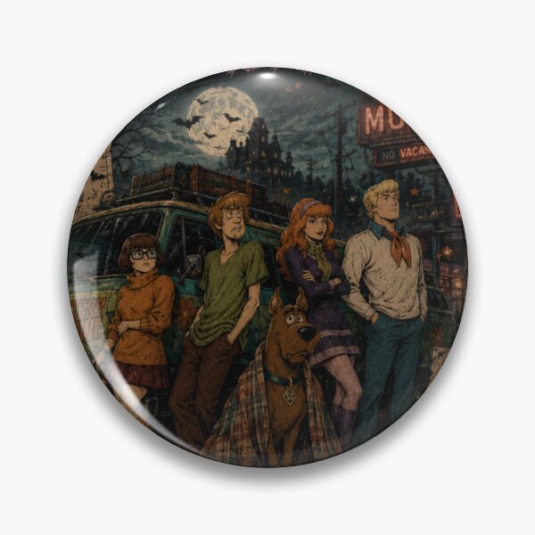 Item preview, Scooby-Doo Midnight Mystery Tour Retro Americana Poster Fan Art designed and sold by DravensApparel.