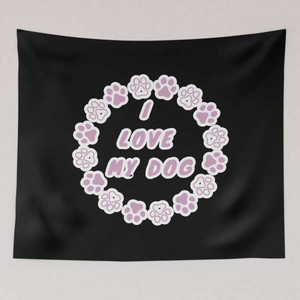 Item preview, Cute I Love My Dog Paw Print Sticker designed and sold by Heaven dhillon.