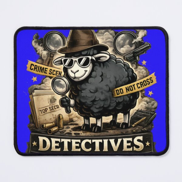 Item preview, The Sheep Detectives – Funny Crime Solving Sheep Vintage designed and sold by CatLovers Studio.