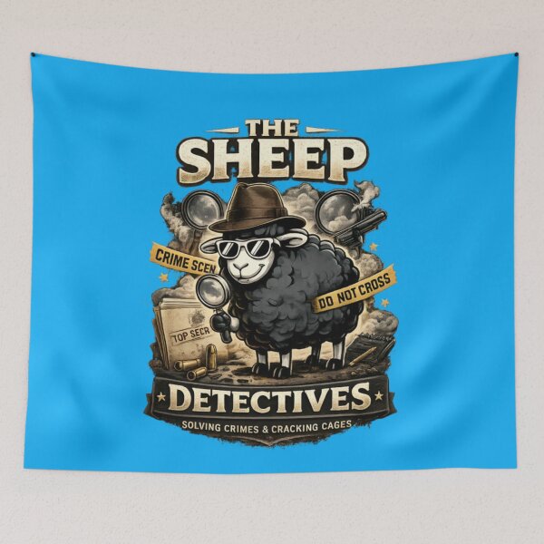 Item preview, The Sheep Detectives – Funny Crime Solving Sheep Vintage designed and sold by CatLovers Studio.