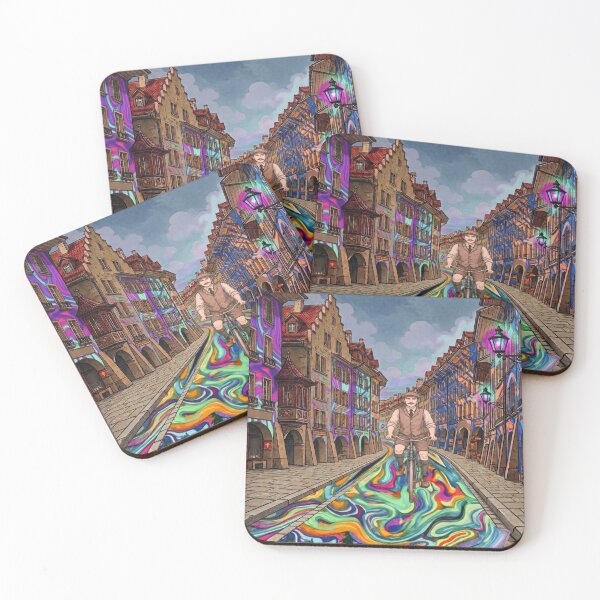 Item preview, The First Bicycle Day 1943 - Psychedelic Retro Art designed and sold by Stefanrajzer.