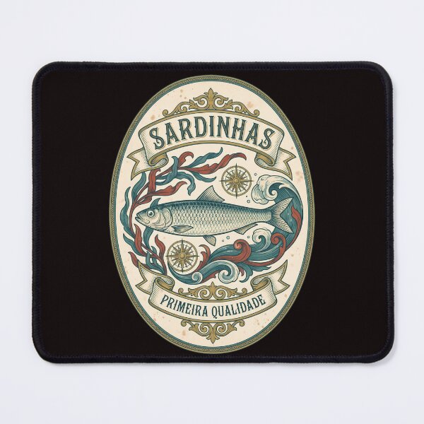 Item preview, Vintage Portuguese Sardine Label Art Nouveau — Sardinhas Print designed and sold by MarkymarkF.