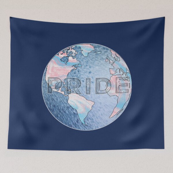 Item preview, Transgender Flag Globe - PRIDE MONTH 2026 designed and sold by Qweird Artistry.