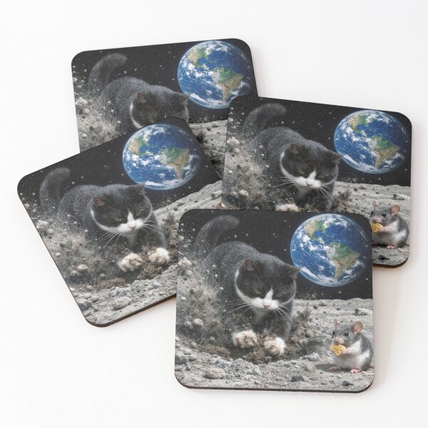 Item preview, Cat Digging a Moon Crater designed and sold by Maria Dryfhout.