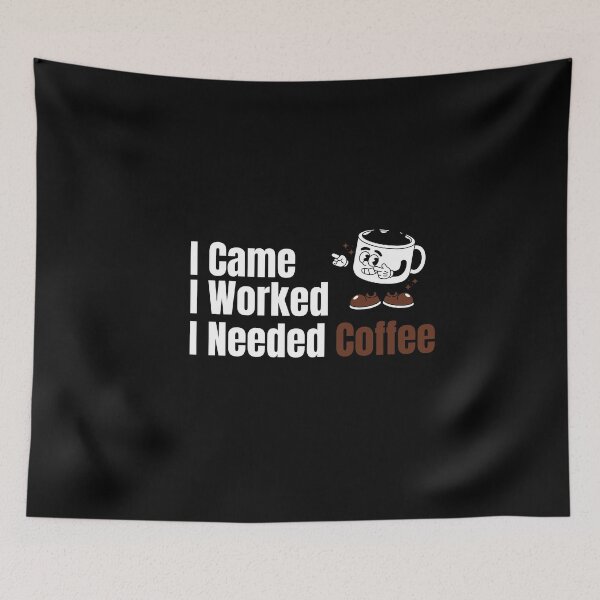 Item preview, I Came I Worked I Needed Coffee Shirt – Introvert Work Coffee Classic T-Shirt designed and sold by Line-Mood1⭐️⭐️⭐️⭐️⭐️.