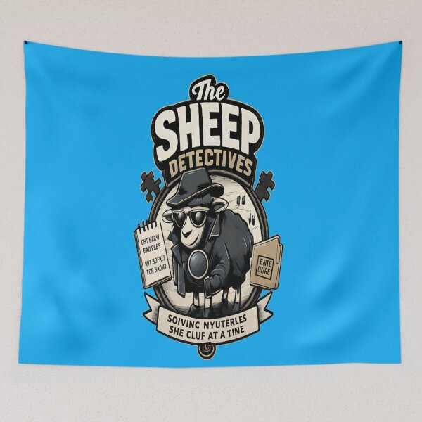 Item preview, The Sheep Detectives Funny Mystery Sheep  designed and sold by CatLovers Studio.