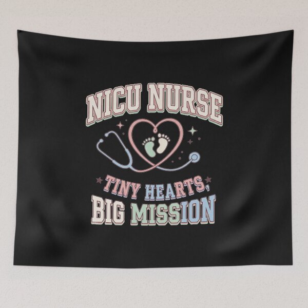Item preview, Preppy Varsity NICU Nurse Stethoscope Typography designed and sold by CRAZY&ART.