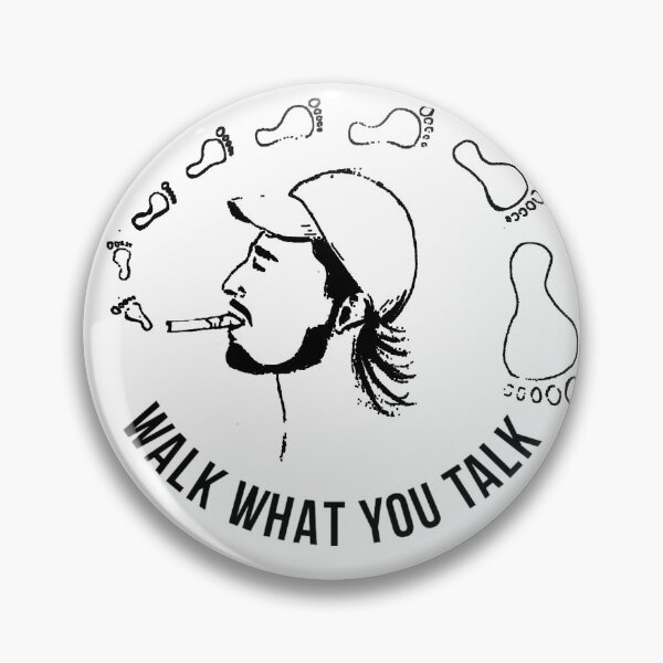 Item preview, Walk What You Talk – Minimal Line Art Profile with Footprints designed and sold by ChiaraPagani.