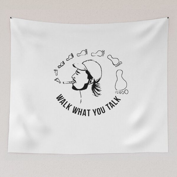 Item preview, Walk What You Talk – Minimal Line Art Profile with Footprints designed and sold by ChiaraPagani.
