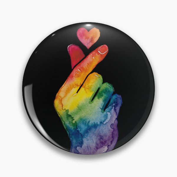 Item preview, LGBTQ Pride K-Pop Rainbow Heart designed and sold by legendaryskins.
