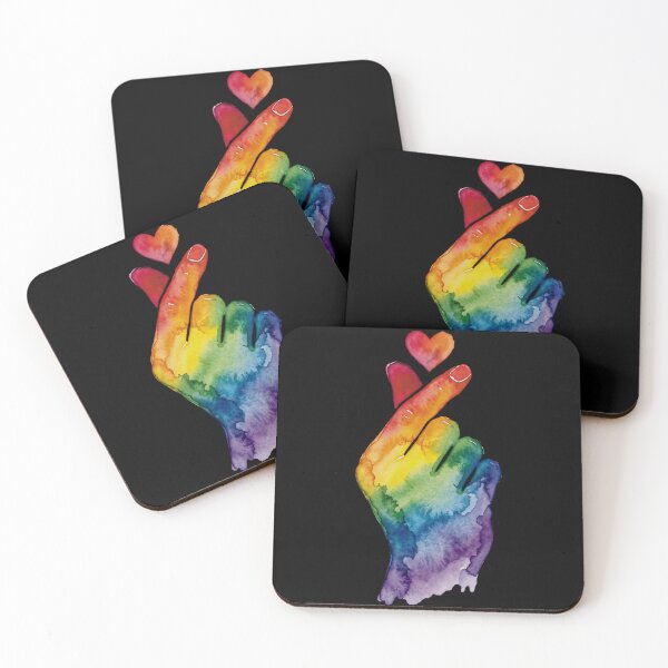 Item preview, LGBTQ Pride K-Pop Rainbow Heart designed and sold by legendaryskins.