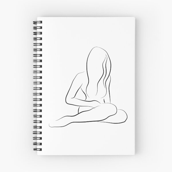 Item preview, Nude Woman Sitting Line Drawing - Ode To Olivia designed and sold by Melody Watson.