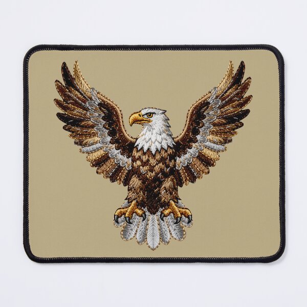 Item preview, Eagle with wings, crest, animal illusion embroidery for club designed and sold by Kimenta Fashion.