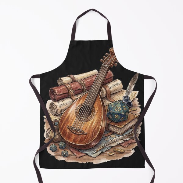 Item preview, Fantasy Watercolor Bard Lute RPG Dice designed and sold by CRAZY&ART.