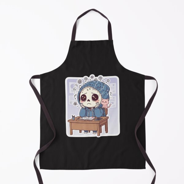 Item preview, Funny Stressed Skeleton Studying Kawaii Student Burnout designed and sold by Cipher & Soul.