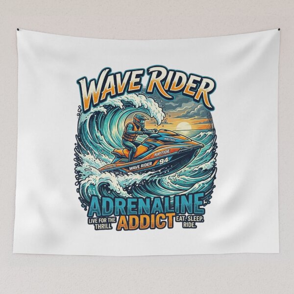 Item preview, Wave Rider Jet Ski Adrenaline Addict Graphic designed and sold by Wear Sculpt.