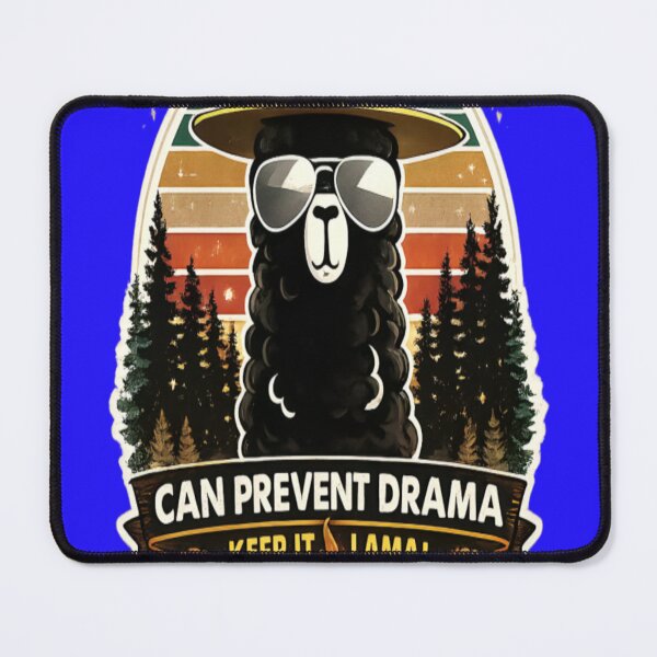 Item preview, Only You Can Prevent Drama – Keep It Llama! Vintage Camping Llama designed and sold by CatLovers Studio.