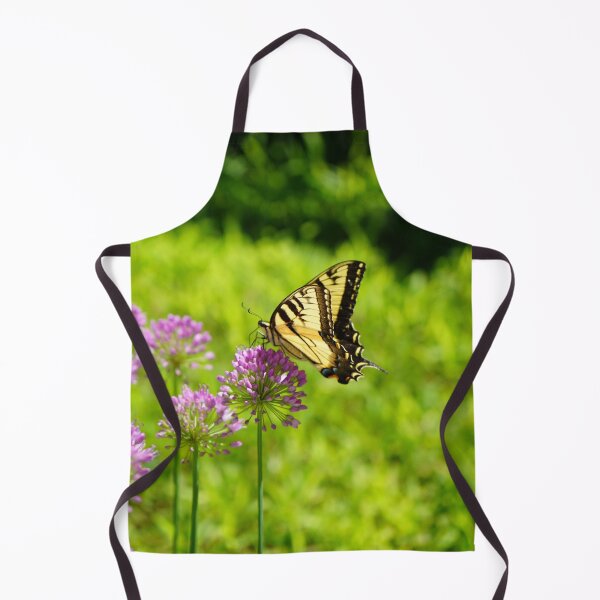 Item preview, Once Upon a Flutter - Tiger Swallowtail Yellow and Black Butterfly Rests Upon an Allium designed and sold by Loveisthebtwd.