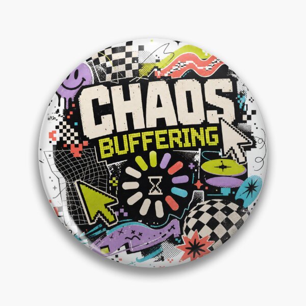 Item preview, Chaos Buffering Retro Glitch Internet Humor Design designed and sold by Fawn Crafts.