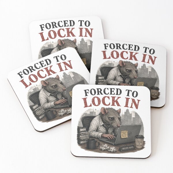Item preview, Born to Dilly Dally Forced to Lock In | Funny Corporate Rat Meme designed and sold by Cutie Galore.