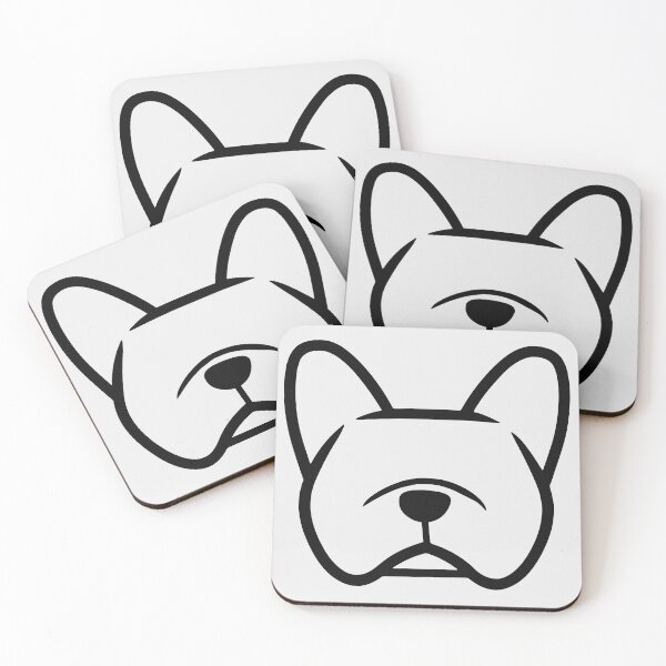 Item preview, French Bulldog outline - black Frenchie face - French Bulldog gifts by Smooshface United  designed and sold by smooshfaceutd.