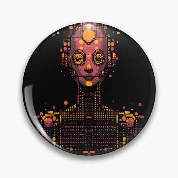 Item preview, Neon Pixel Girl Robot  designed and sold by ClubVacay.